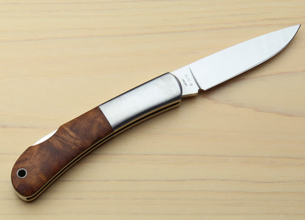 Moki AUS-8 Stainless Steel Mirror Polished Lockback Folding Pocket Knife (Type B)