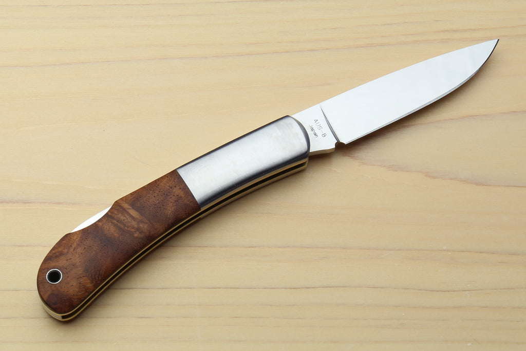 Moki AUS-8 Stainless Steel Mirror Polished Lockback Folding Pocket Knife (Type B)