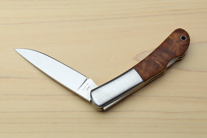 Moki AUS-8 Stainless Steel Mirror Polished Lockback Folding Pocket Knife (Type B)