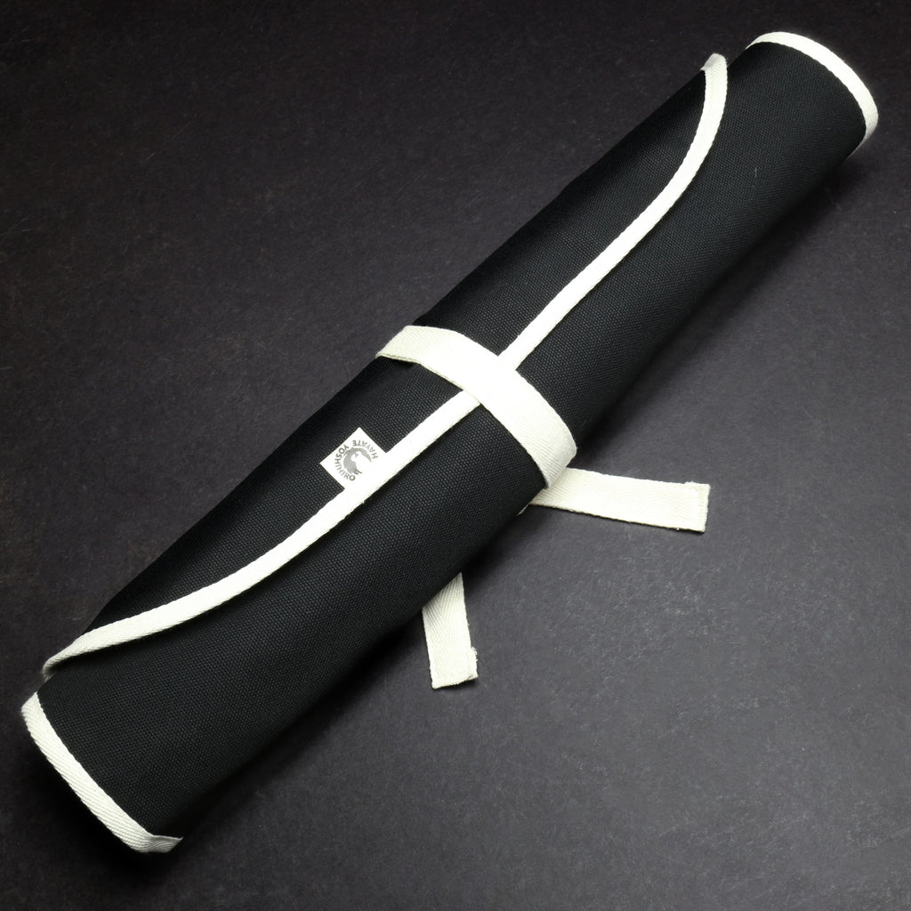 Yoshihiro Japanese Knife Cotton Pouch Bag Black Color (6 Slots)
