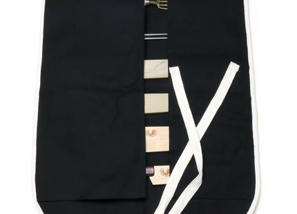 Yoshihiro Japanese Knife Cotton Pouch Bag Black Color (6 Slots)