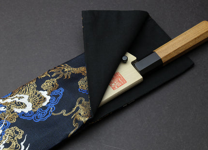 Yoshihiro Japanese Knife Pouch Bag (Black & Gold Dragon Pattern)