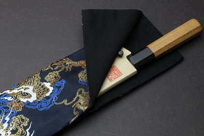 Yoshihiro Japanese Knife Pouch Bag (Black & Gold Dragon Pattern)