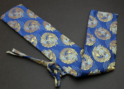 Yoshihiro Japanese Knife Pouch Bag (Blue & Gold Dragon Pattern)