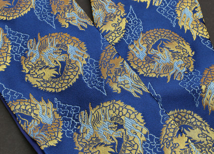 Yoshihiro Japanese Knife Pouch Bag (Blue & Gold Dragon Pattern)
