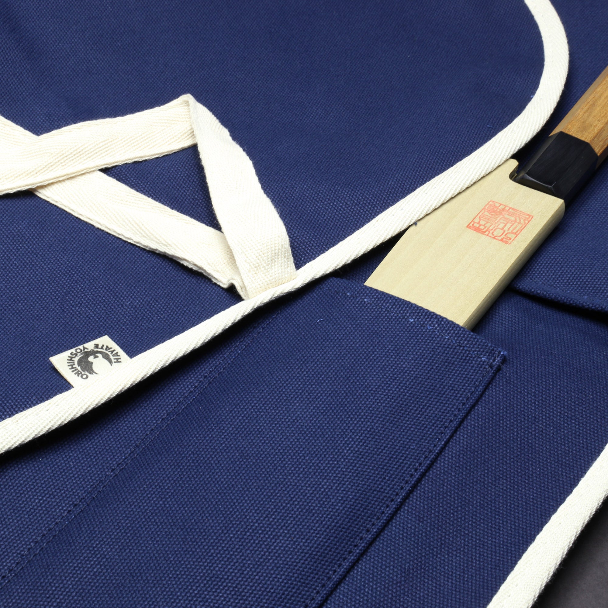 Yoshihiro Japanese Knife Cotton Pouch Bag Dark Navy Color (6 Slots)