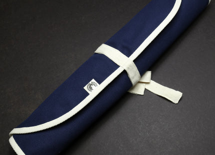 Yoshihiro Japanese Knife Cotton Pouch Bag Dark Navy Color (6 Slots)