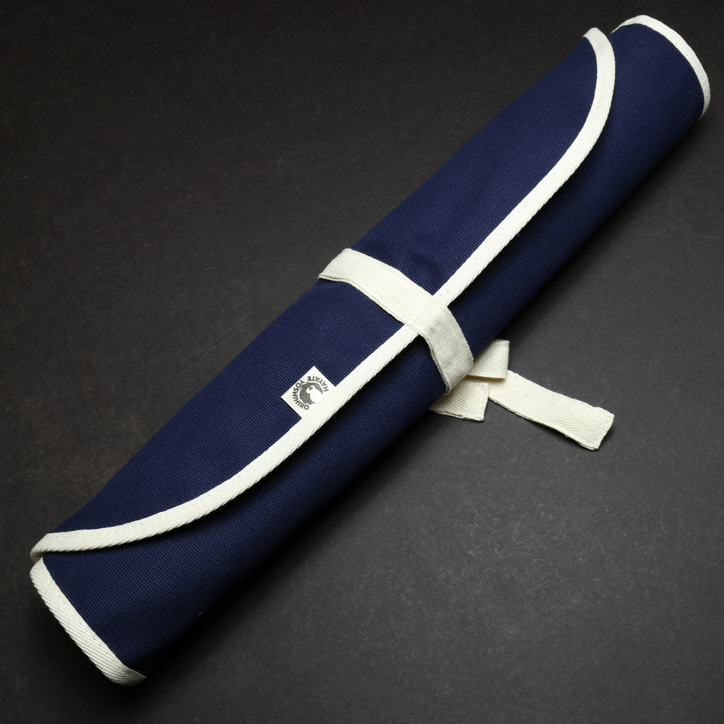 Yoshihiro Japanese Knife Cotton Pouch Bag Dark Navy Color (6 Slots)