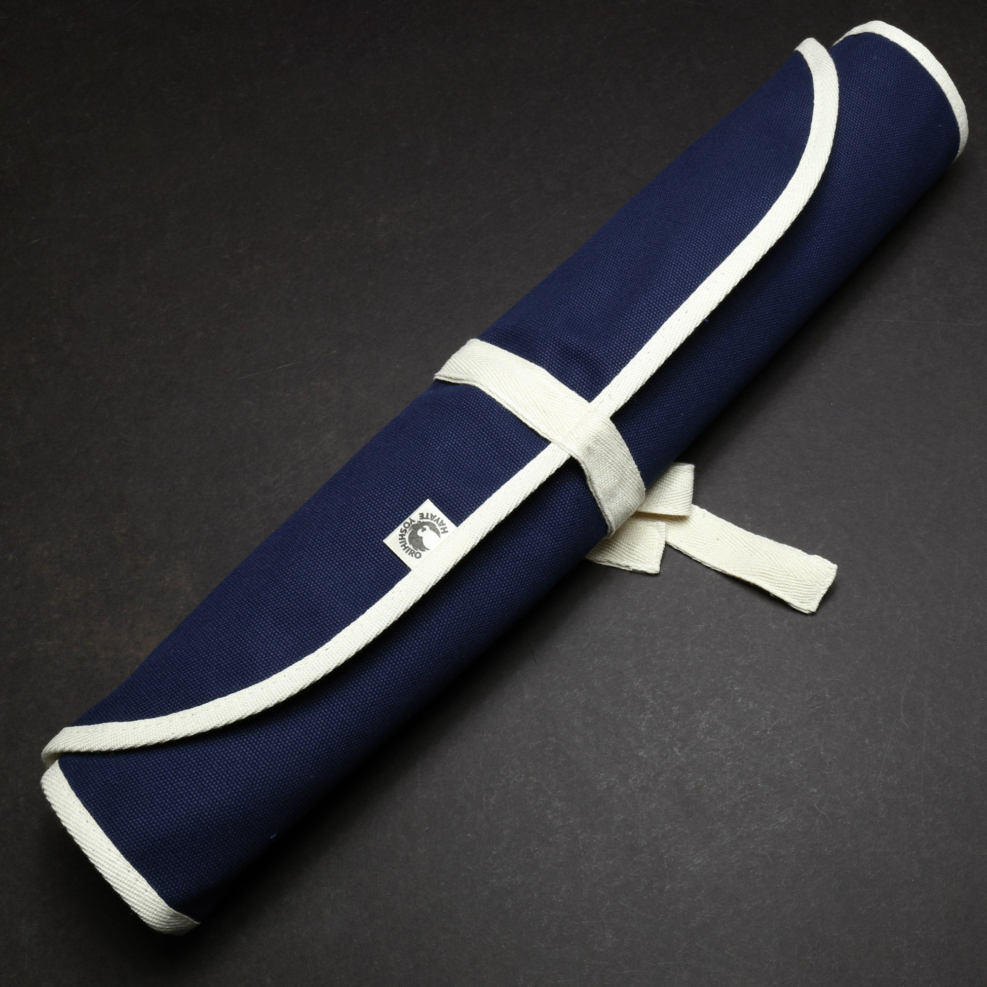 Yoshihiro Japanese Knife Cotton Pouch Bag Dark Navy Color (6 Slots)