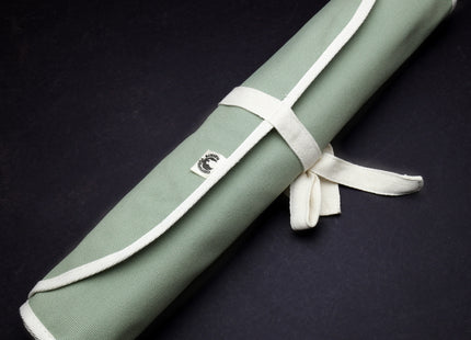 Yoshihiro Japanese Knife Cotton Pouch Bag Olive-Green Color (6 Slots)