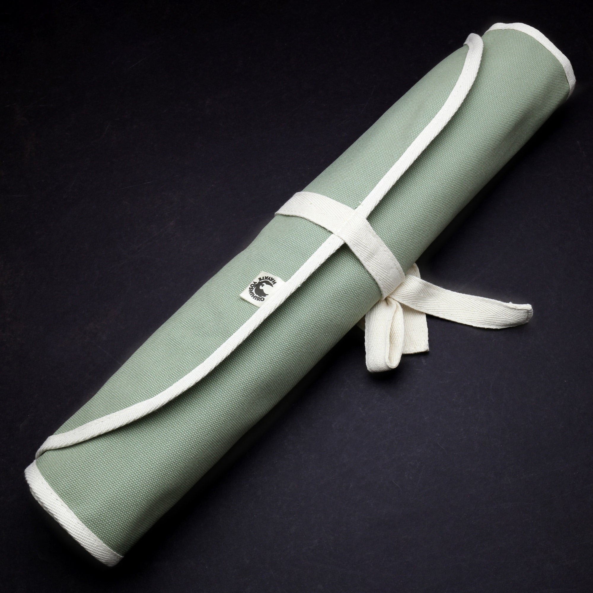 Yoshihiro Japanese Knife Cotton Pouch Bag Olive-Green Color (6 Slots)