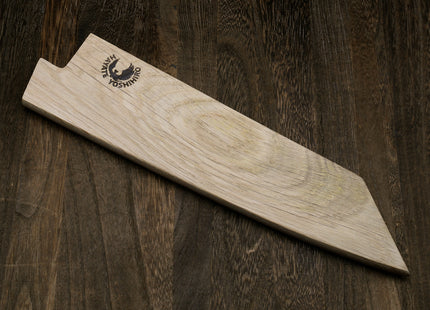 Yoshihiro Magnetic Oak Blade Protector Saya Cover for Double-Edged Kiritsuke