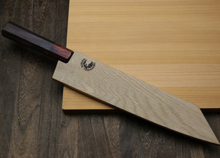 Yoshihiro Magnetic Oak Blade Protector Saya Cover for Double-Edged Kiritsuke