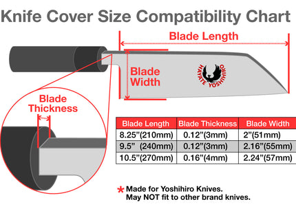 Yoshihiro Magnolia Wooden Blade Protector Saya Cover for Double-Edged Kiritsuke