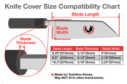 Yoshihiro Magnolia Wooden Blade Protector Saya Cover for Double-Edged Kiritsuke