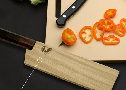 Yoshihiro Magnetic Oak Wood Saya Cover Blade Protector for Nakiri