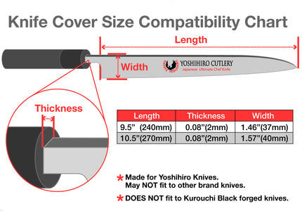 Yoshihiro Magnetic Oak Wood Saya Cover Blade Protector for Sujihiki Slicer