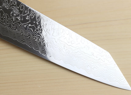 Yoshihiro Damascus SG2 (R2) Semi-Stainless Kiritsuke Chef Knife with Ocean Blue Handle (Blade Length 8.25" (210mm))