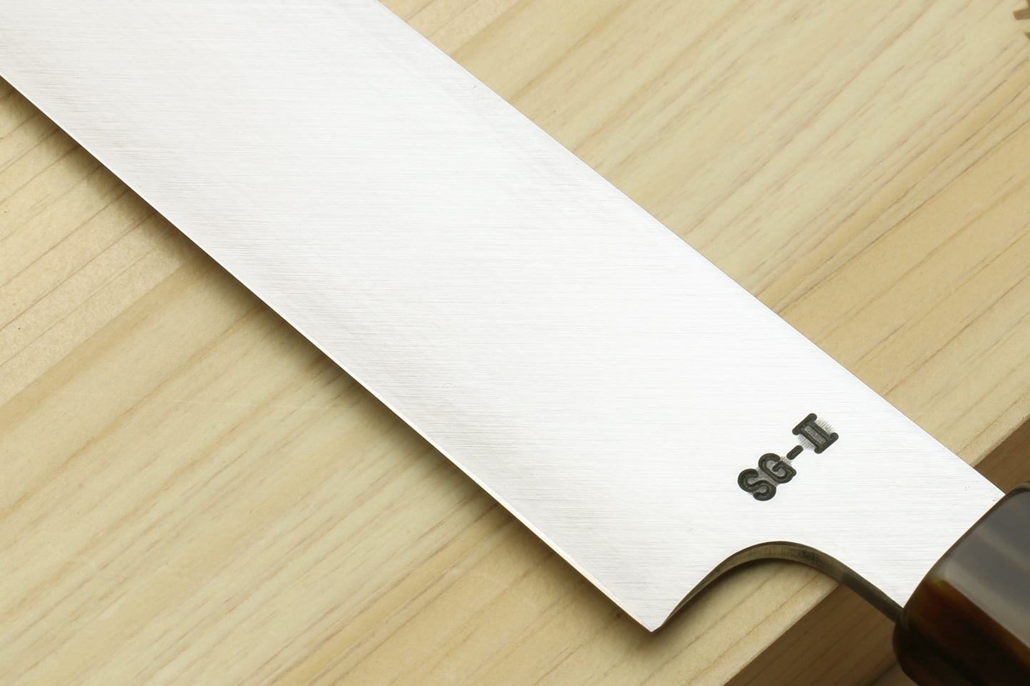 Yoshihiro SG-2 (R-2) Semi-Stainless Steel Mirror Polished Yanagi Kiritsuke Sashimi Knife, Triple Ring Ebony Handle