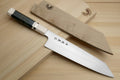 Yoshihiro HAP40 High Speed Stainless Steel Kiritsuke Multipurpose Chefs Knife Ocean Blue Handle with Alternative Ivory Bolster
