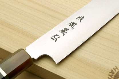 Yoshihiro HAP40 High Speed Stainless Steel Sujihiki-Kiritsuke Slicer Knife Octagonal Ebony wood Handle with Triple ring