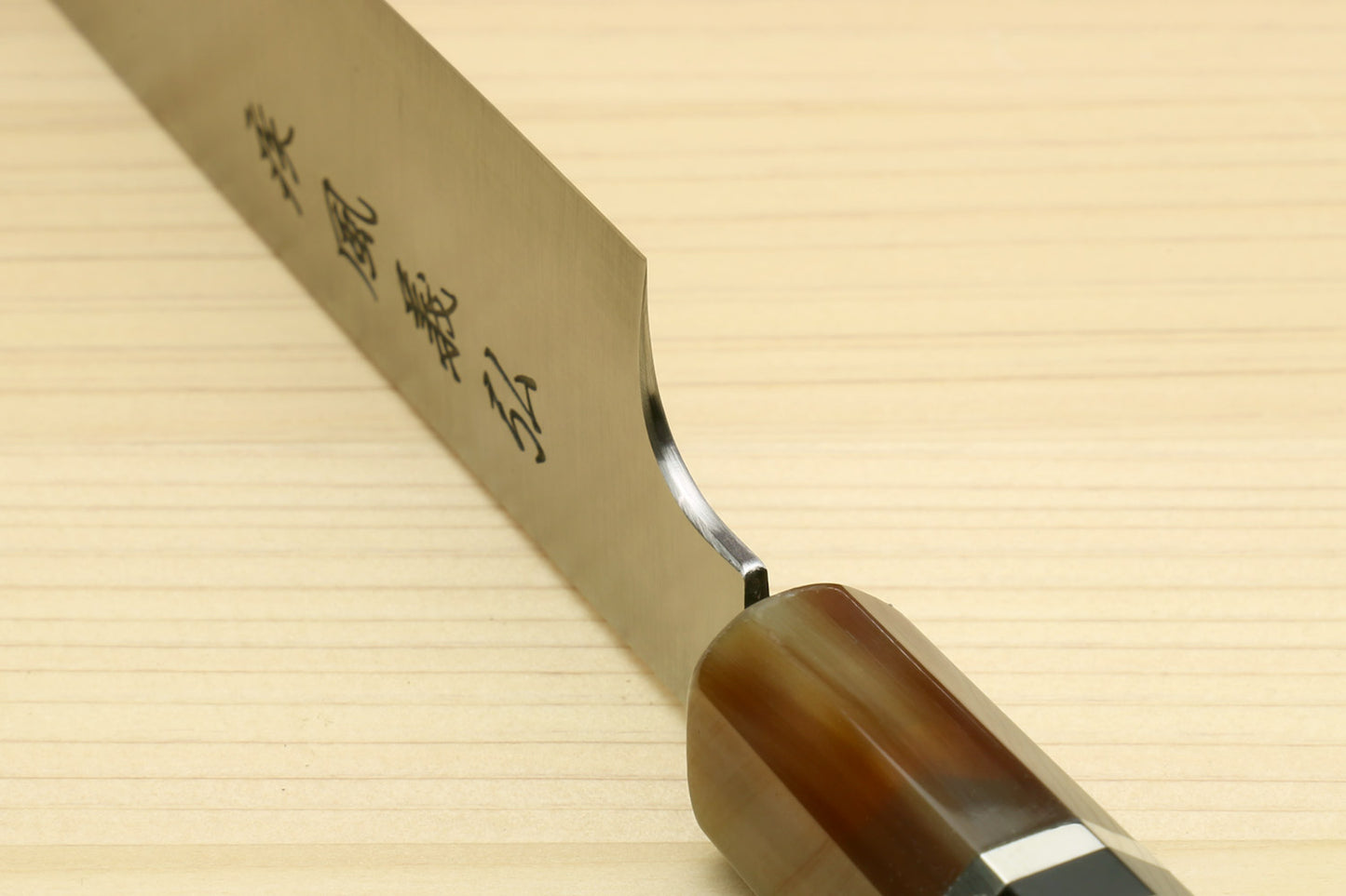 Yoshihiro HAP40 High Speed Stainless Steel Sujihiki-Kiritsuke Slicer Knife Octagonal Ebony wood Handle with Triple ring