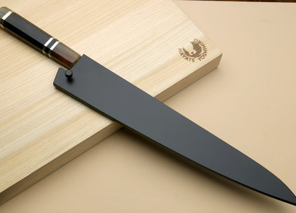 Yoshihiro HAP40 High Speed Stainless Steel Sujihiki-Kiritsuke Slicer Knife Octagonal Ebony wood Handle with Triple ring