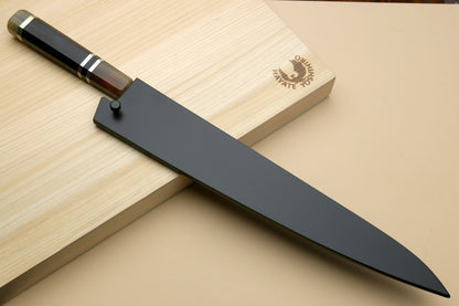 Yoshihiro HAP40 High Speed Stainless Steel Sujihiki-Kiritsuke Slicer Knife Octagonal Ebony wood Handle with Triple ring