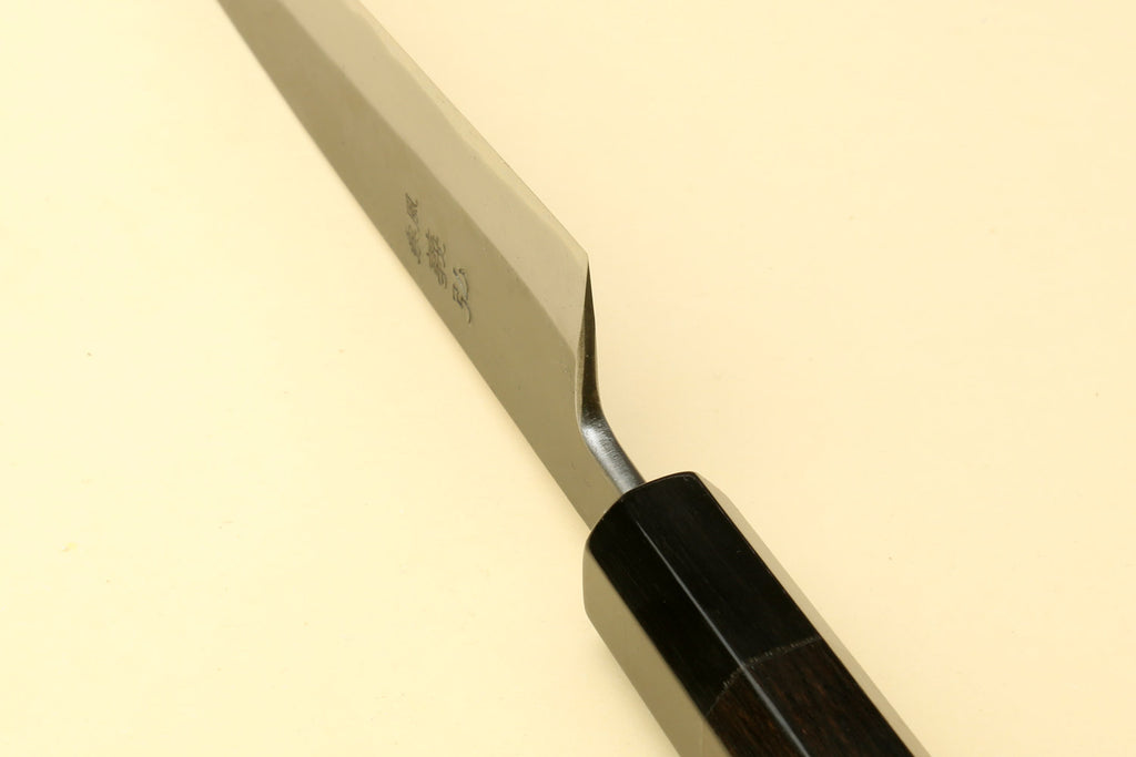 Yoshihiro Kurouchi Black-Forged Blue Steel Stainless Clad Petty Utility Knife Ebony wood Handle