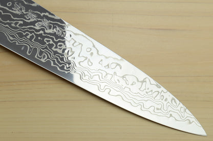 Yoshihiro Hayate ZDP-189 Super High Carbon Stainless Steel Damascus Gyuto Chef Knife Octagonal Ocean Blue Handle (Blade Length 210mm)