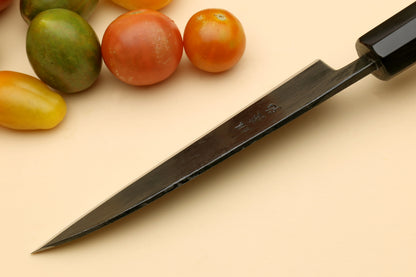 Yoshihiro Kurouchi High Carbon White Steel #2 Petty Utility Japanese Knife with Camphor Handle