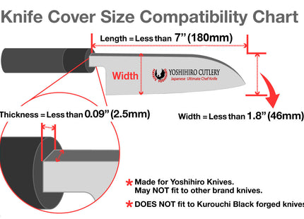 Yoshihiro Natural Magnolia Wood Saya Cover Blade Protector for Santoku