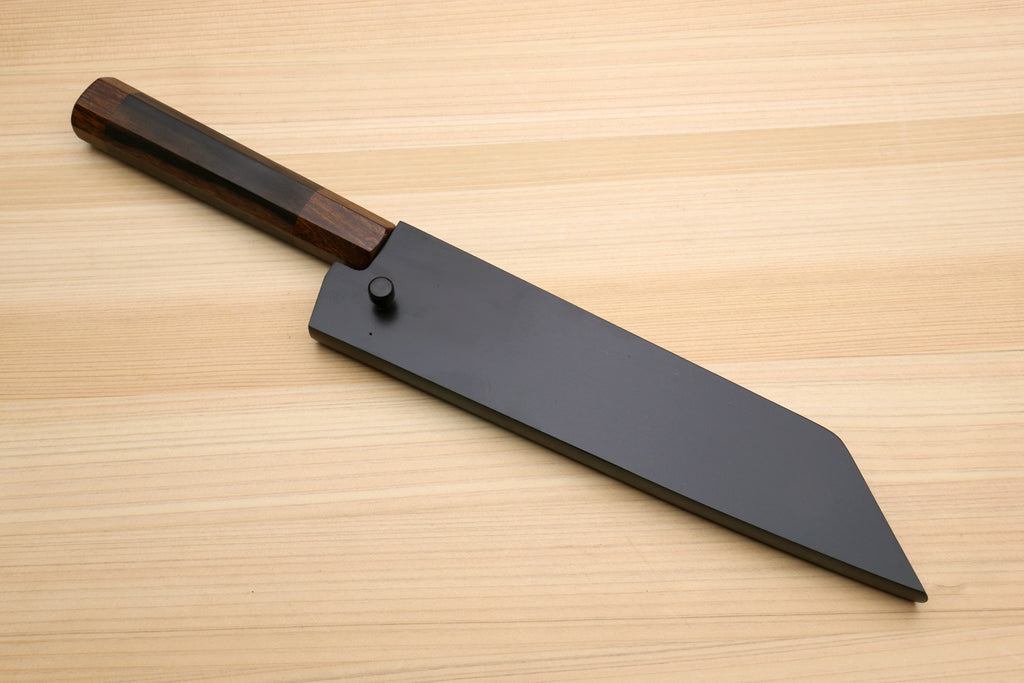 Yoshihiro Mizu Yaki Blue High Carbon Steel #1 Kurouchi Petty Kiritsuke Japanese Utility Knife Ebony Handle