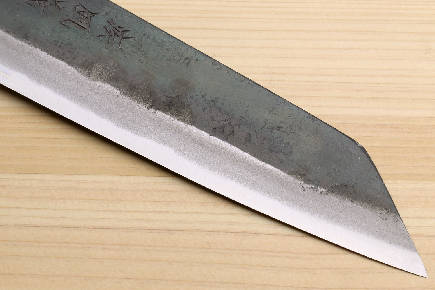 Yoshihiro Aogami Super Blue High Carbon Steel Kurouchi Petty Kiritsuke Utility Knife Ebony Handle