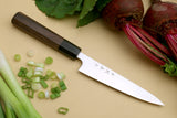 Yoshihiro Super Blue Steel Clad Petty Utility Chefs Knife (Rosewood Handle)