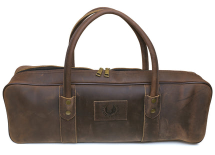 Yoshihiro Genuine Natural Leather Knife Culinary Bag (Brown)