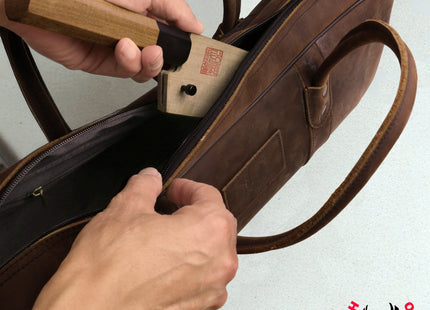 Yoshihiro Genuine Natural Leather Knife Culinary Bag (Brown)