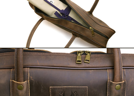 Yoshihiro Genuine Natural Leather Knife Culinary Bag (Brown)