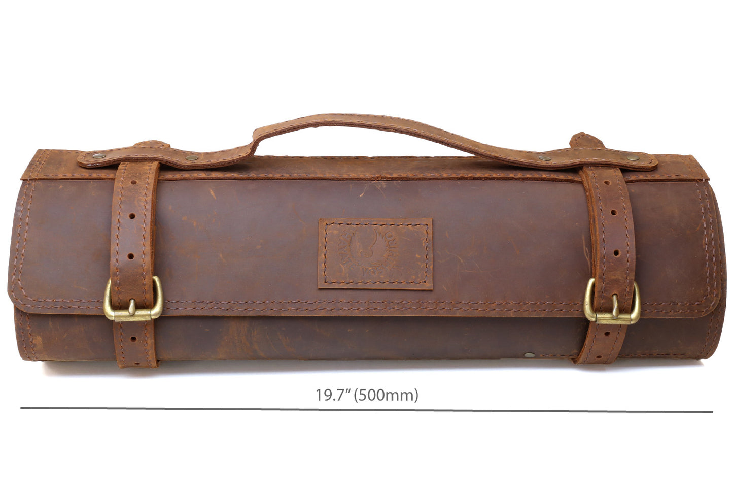 Yoshihiro Genuine Natural Leather Knife Culinary Roll Storage Bag Case Brown