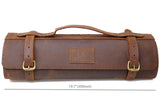 Yoshihiro Genuine Natural Leather Knife Culinary Roll Storage Bag Case Brown