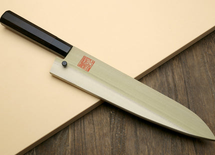 Yoshihiro Kurouchi Black-Forged Blue Steel Stainless Clad Gyuto Chefs Knife (Ebony Handle)
