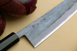 Yoshihiro Kurouchi Black-Forged Blue Steel Stainless Clad Gyuto Chefs Knife (Ebony Handle)