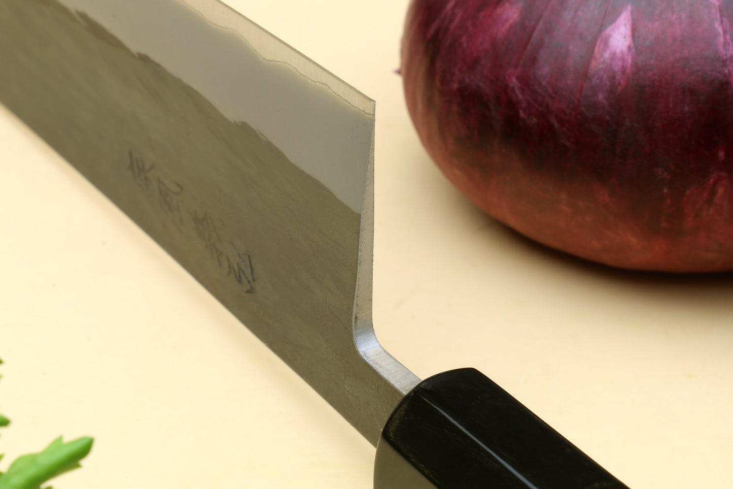 Yoshihiro Kurouchi Black-Forged Blue Steel Stainless Clad Gyuto Chefs Knife (Ebony Handle)