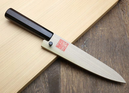 Yoshihiro Kurouchi Black-Forged Blue Steel Stainless Clad Petty Utility Knife (Ebony Handle)