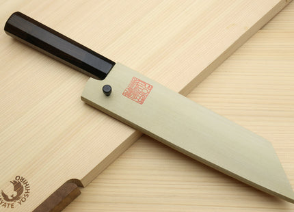 Yoshihiro Kurouchi Black-Forged Blue Steel Stainless Clad Petty-Kiritsuke Utility Knife (Ebony Handle)