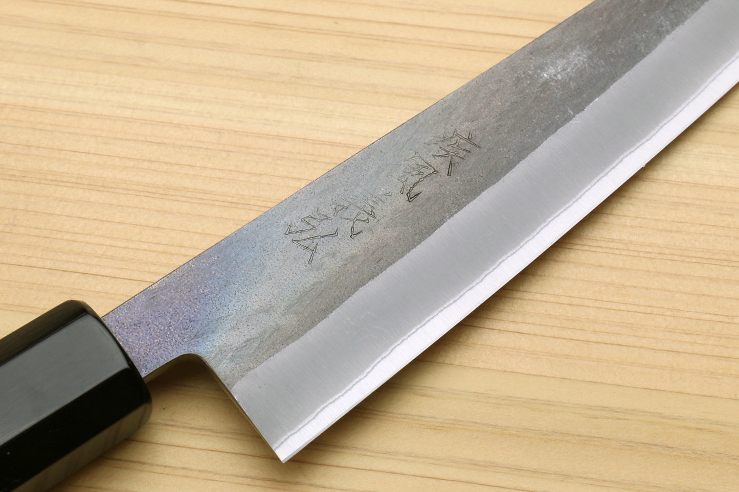 Yoshihiro Kurouchi Black-Forged Blue Steel Stainless Clad Petty-Kiritsuke Utility Knife (Ebony Handle)