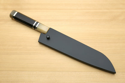 Yoshihiro Hayate ZDP-189 Super High Carbon Stainless Steel Petty Utility Chefs Knife Octagonal Ebony wood Handle with Triple ring