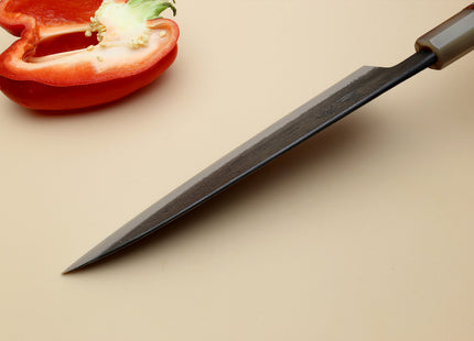 Hayate Hinoura Kurouchi Black-Forged Blue Steel Stainless Clad Gyuto Chefs Knife