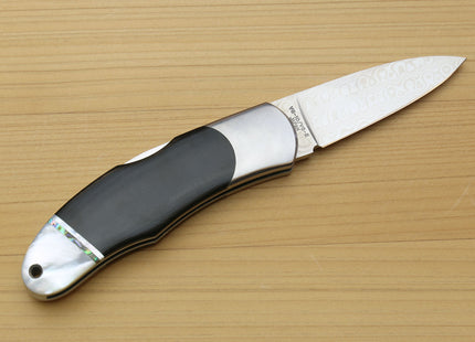 Moki VG-10/VG-2 Damascus Stainless Core-Less Steel Lockback Folding Pocket Knife