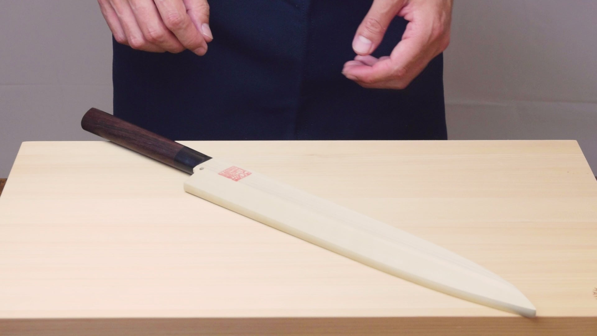 Yoshihiro Left Handed Kasumi White Steel Yanagi Sushi Sashimi Japanese Knife Shitan Handle
